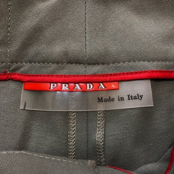 Vintage PRADA SPORT Army Green Straight Leg Utility Cargo Pants Y2K - Picture 3 of 12